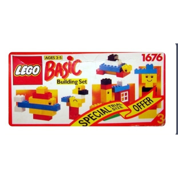 Lego Toys Vtg 99 Lego 1676 Basic Building Set Sealed Nib Rare Made